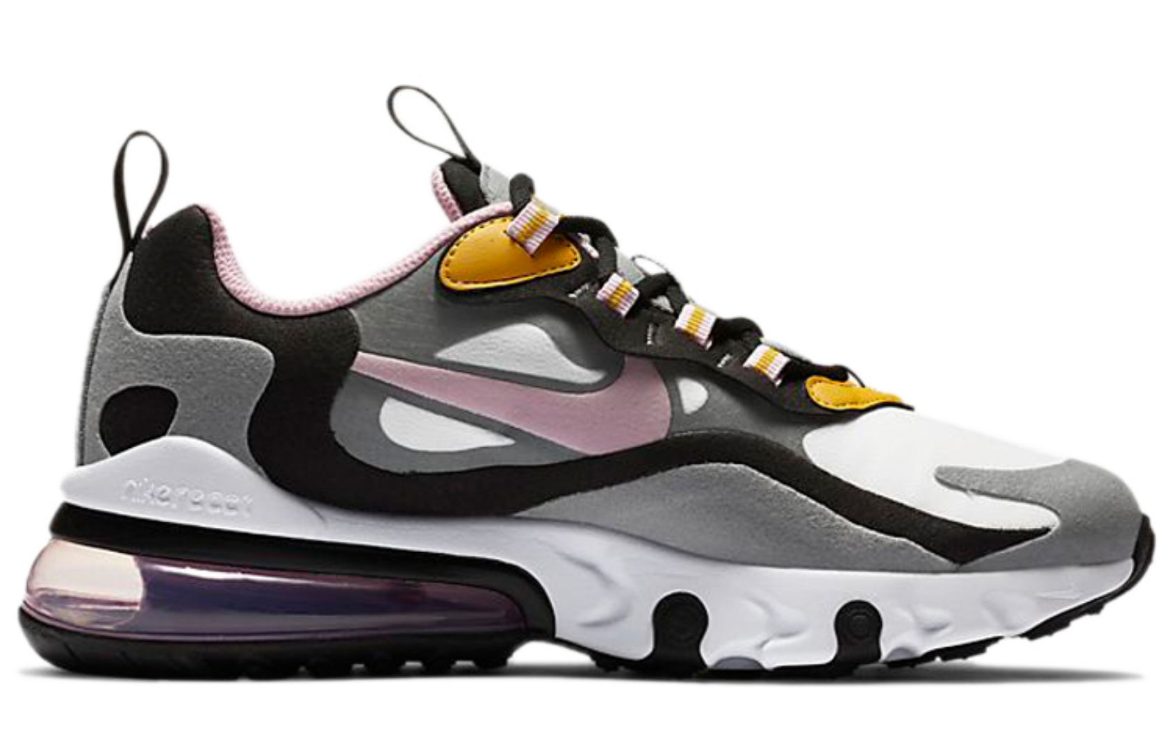 Фото № 2 с приближением к товару «‎Nike Air Max 270 React (GS) GreyPink»