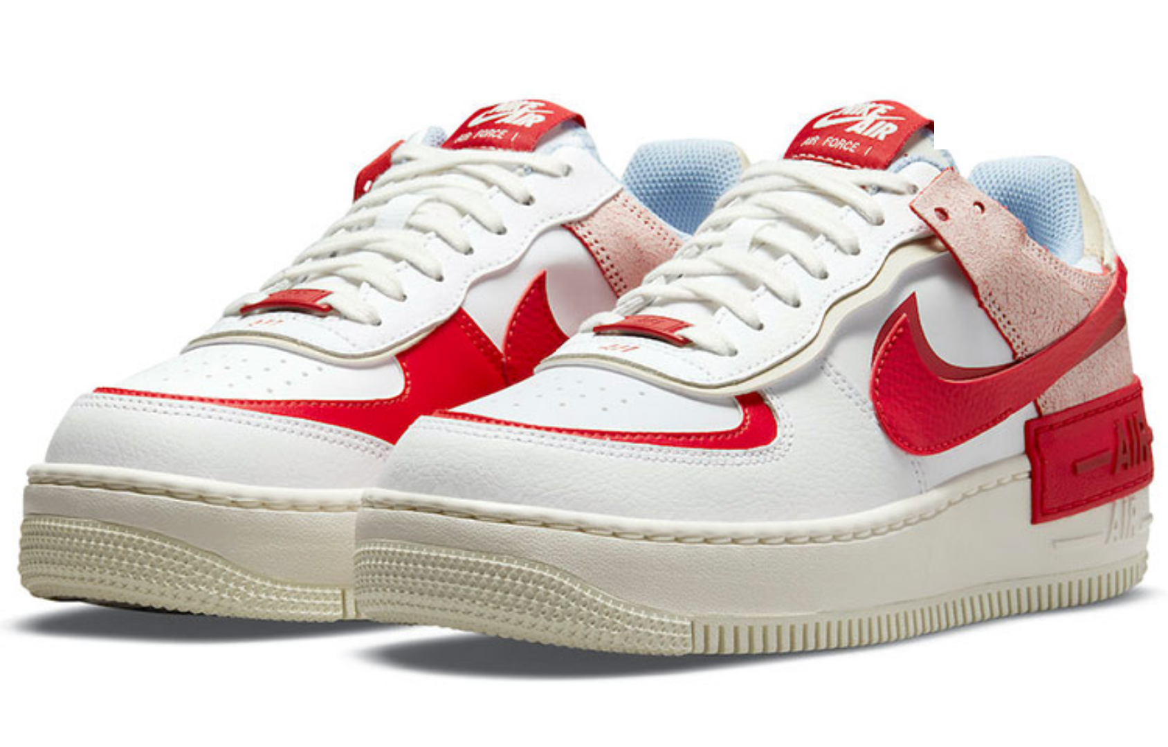 Фото № 3 с приближением к товару «‎Nike Air Force 1 Low Shadow Skate shoes whiteredblue»