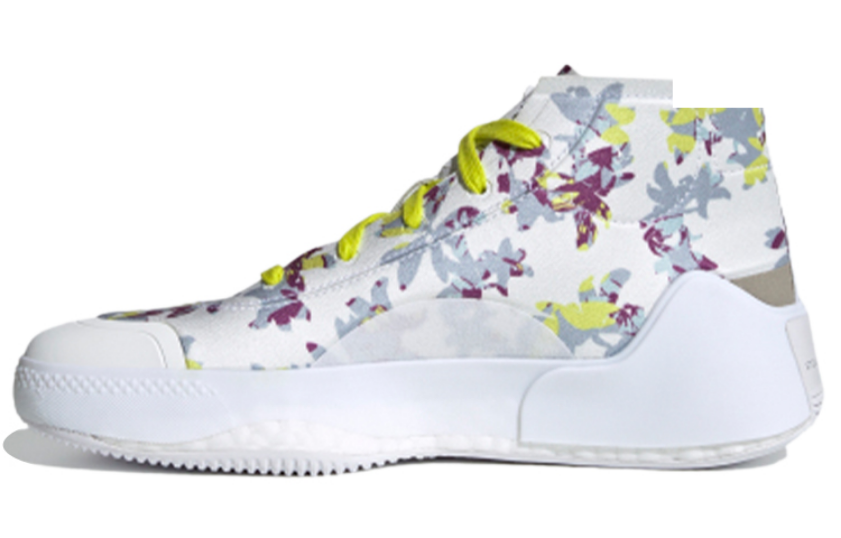 Фото № 1 с приближением к товару «‎adidas Stella McCartney x Wmns Treino Mid 'Floral Print - White Acid Yellow'»