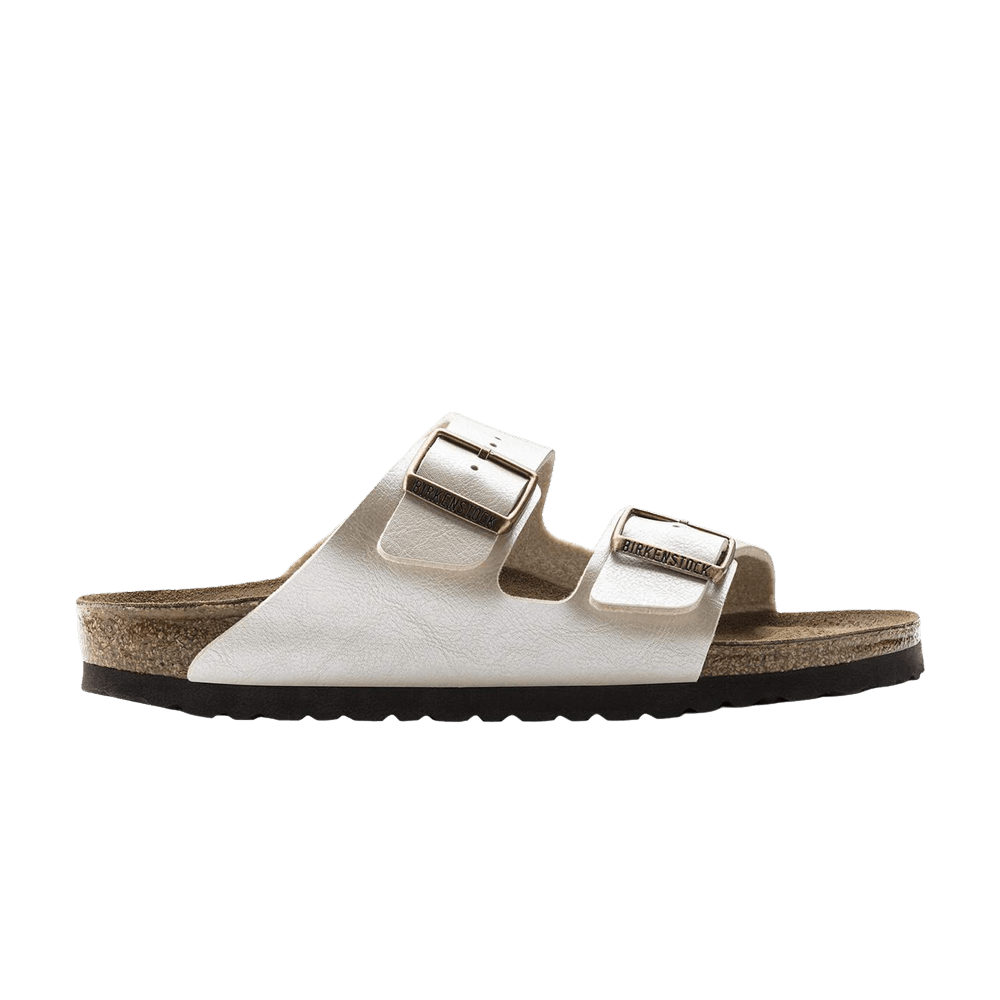 Birkenstock Arizona Birko Flor Sandal Graceful Pearl White