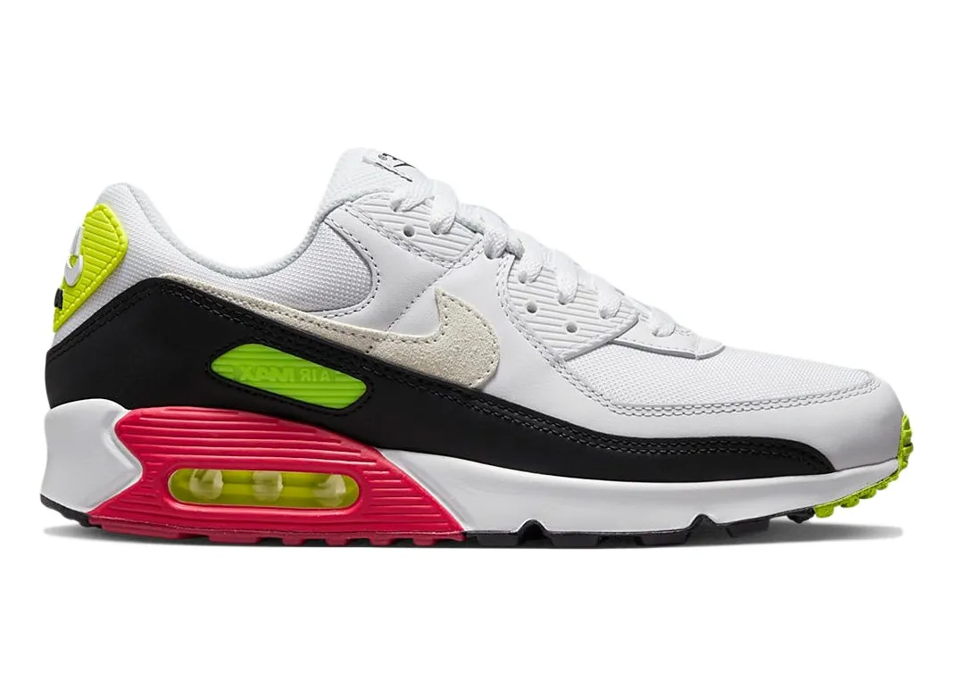 Фото № 1 с приближением к товару «‎Nike Air Max 90 White Volt Rush Pink»