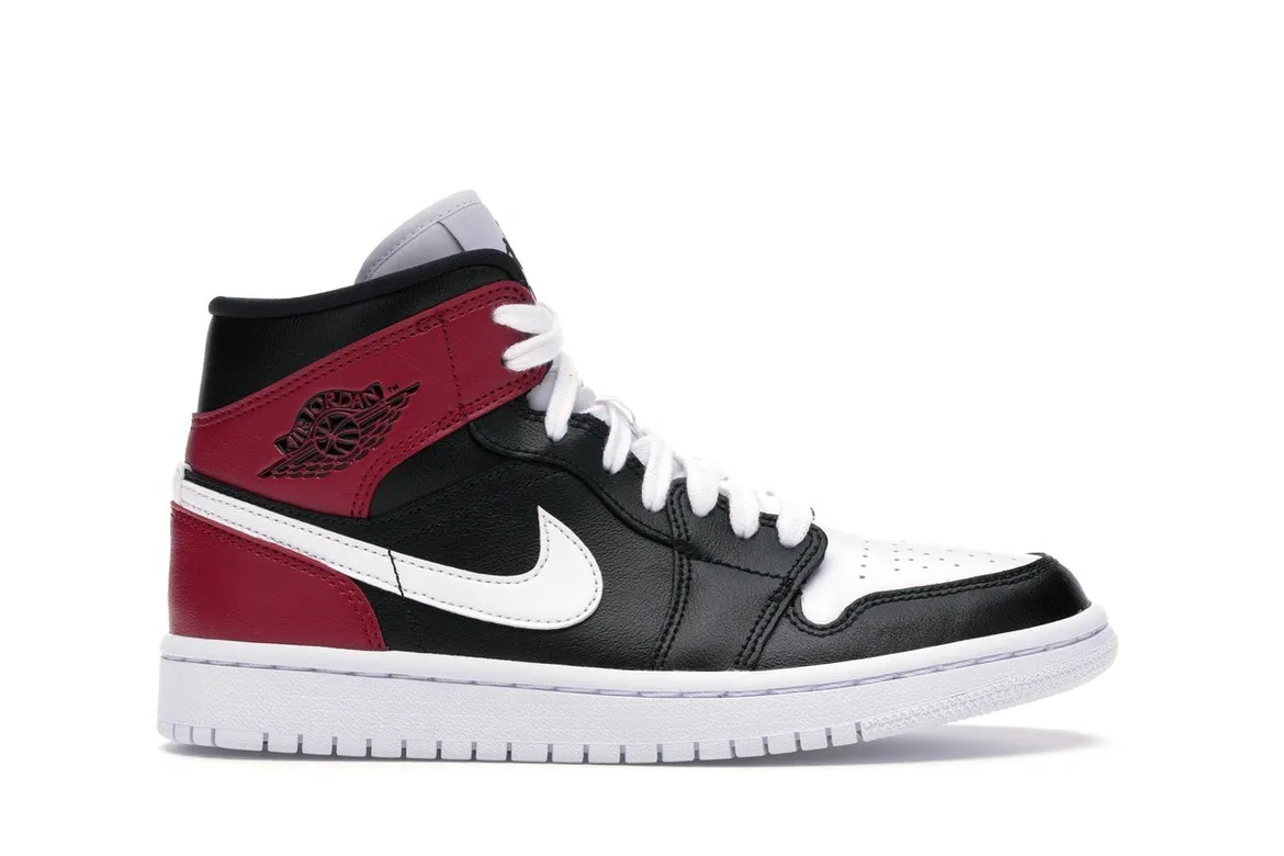 Фото № 1 с приближением к товару «‎Jordan 1 Mid Black Noble Red »