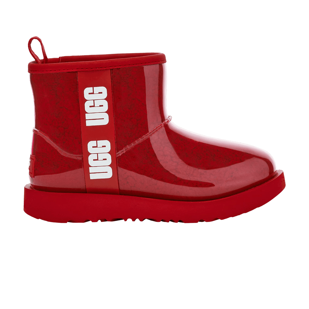 UGG Classic Clear Mini II Boot Kids Samba Red