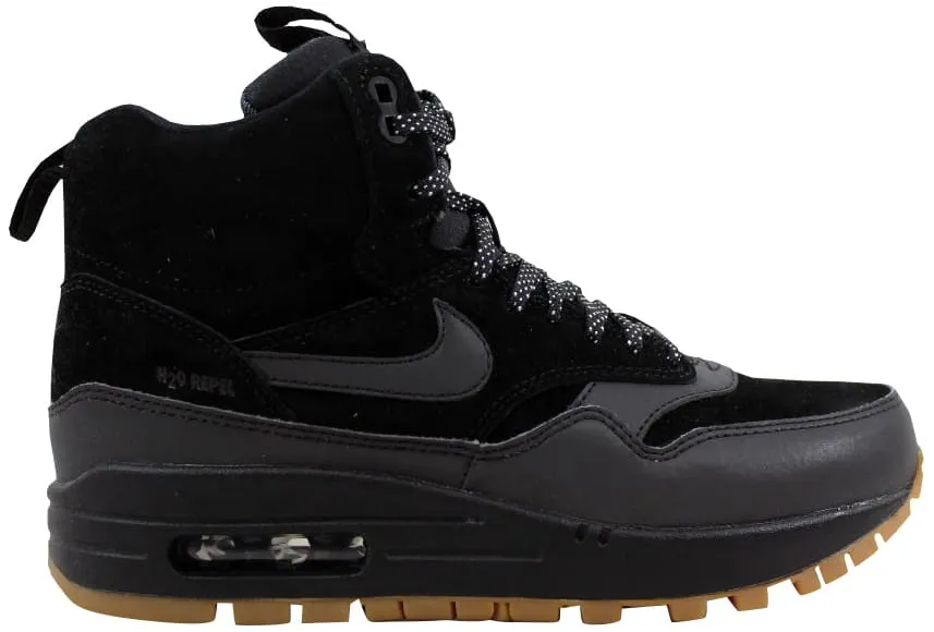 Фото № 1 с приближением к товару «‎Nike Air Max 1 Mid Sneakerboot Black/Black-Gum Medium Brown »