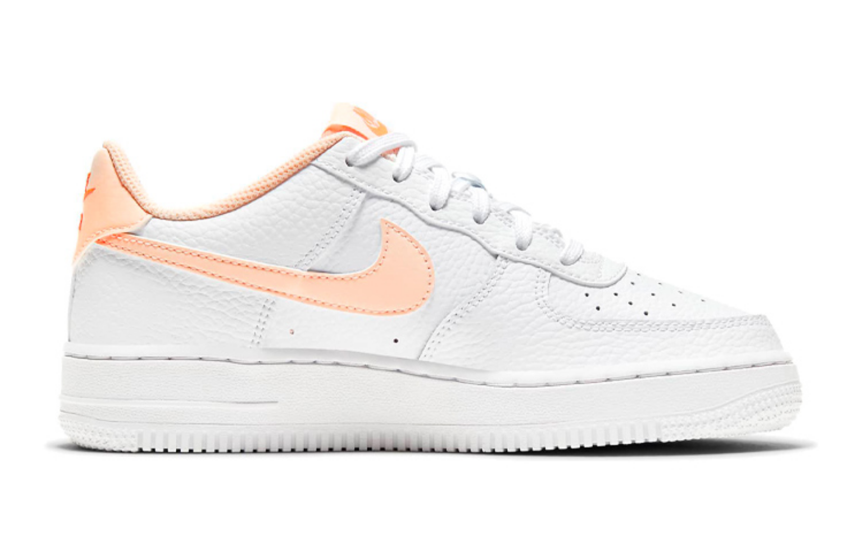 Фото № 2 с приближением к товару «‎Nike Air Force 1 (GS) Shoes WhiteOrange»