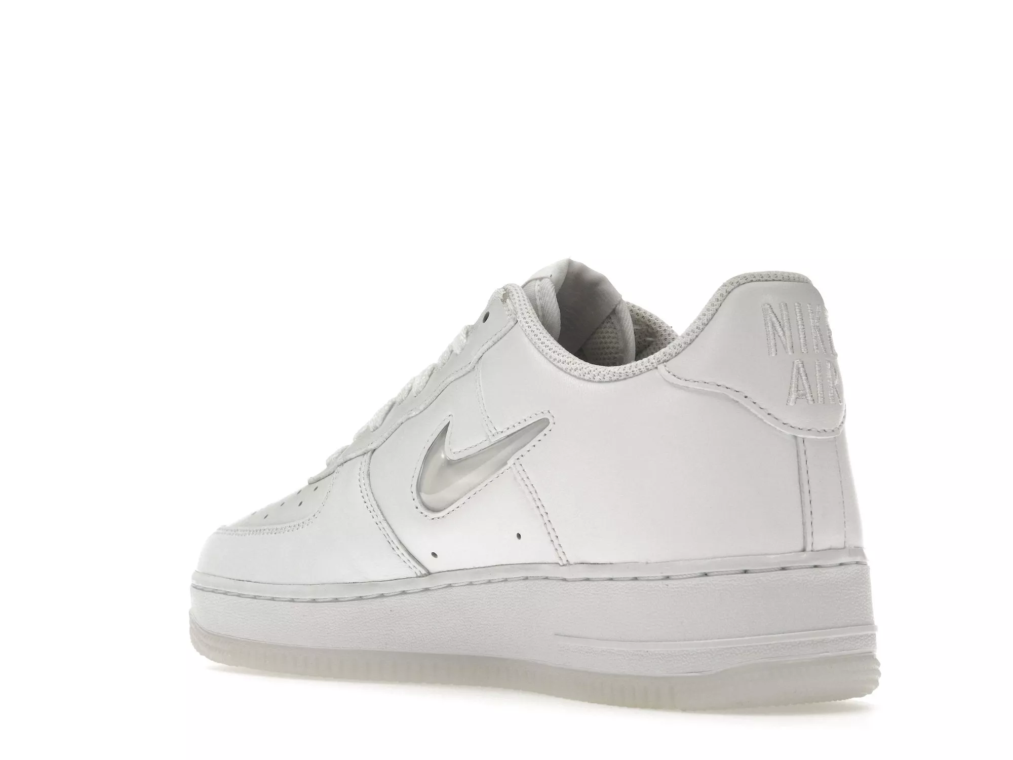 Фото № 2 с приближением к товару «‎Nike Air Force 1 Low 07 Retro Color of the Month Jewel Swoosh Triple White»