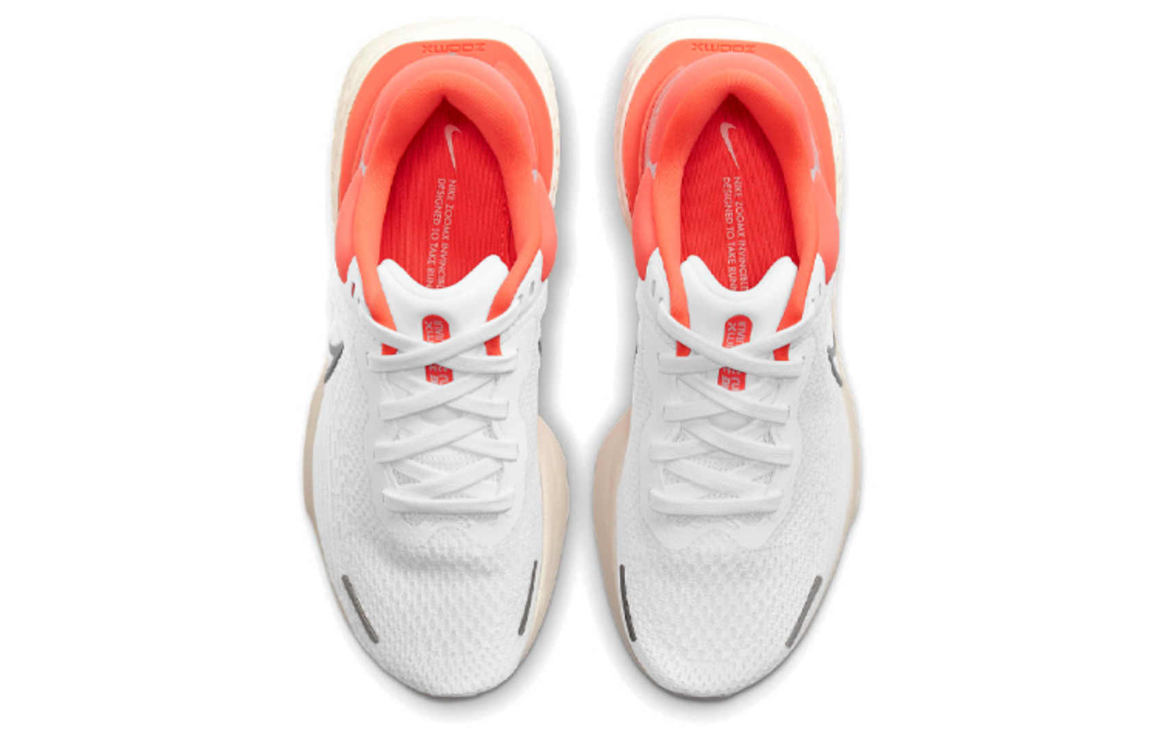 Фото № 4 с приближением к товару «‎Nike ZoomX Invincible Run Flyknit Wmns Shoes WhiteOrange»
