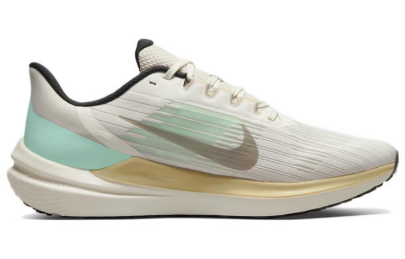 Фото № 2 с приближением к товару «‎ Nike Zoom Winflo 9 Running shoes Light BoneSailRattan BlackMint»