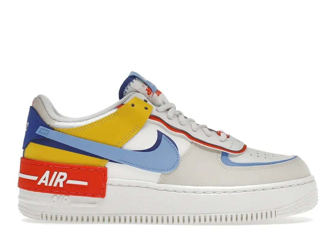 Фото № 1 с приближением к товару «‎Nike Air Force 1 Low Shadow Sail Game Royal Rush Orange University Blue »