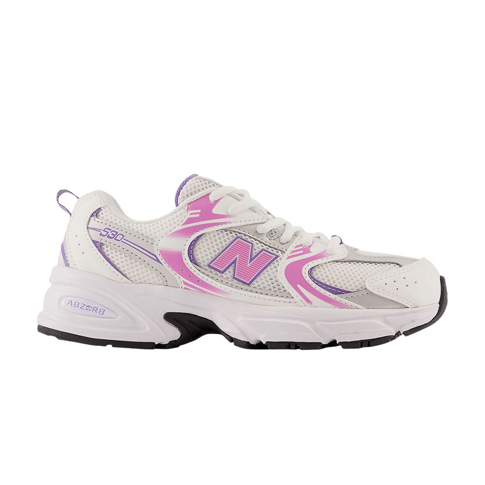 New Balance 530 Big Kid White Raspberry