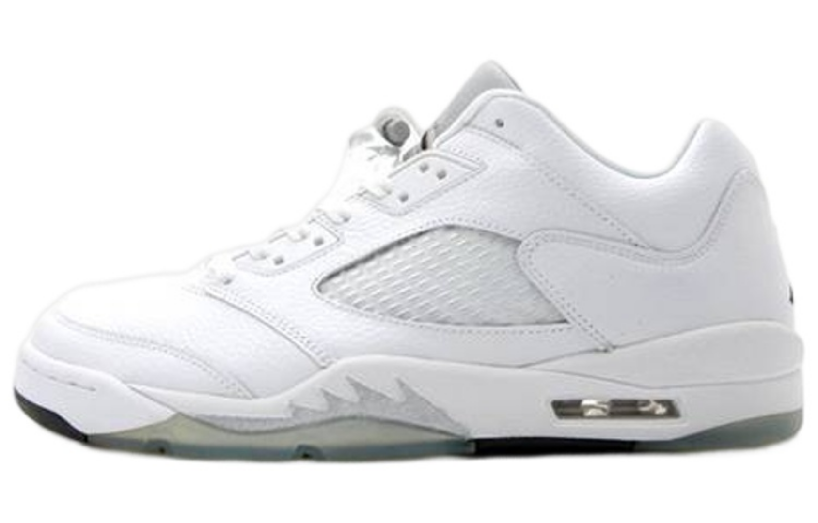 Фото № 1 с приближением к товару «‎Air Jordan Wmns Air Jordan 5 Retro Low 'Metallic White' 2006»