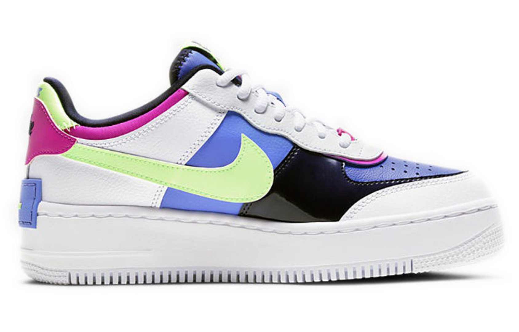 Фото № 2 с приближением к товару «‎Nike Air Force 1 Shadow Skate Shoes WhiteSapphire-Fire Pink-Barel»