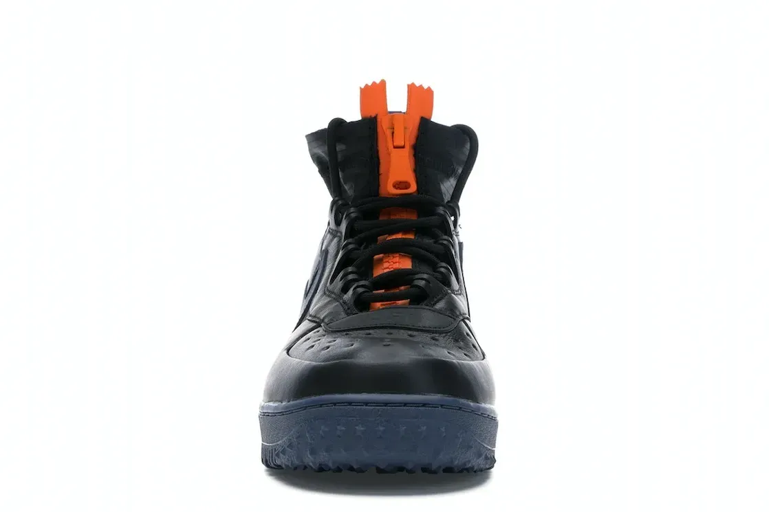 Фото № 2 с приближением к товару «‎Nike Air Force 1 Winter Gore-Tex Black Bright Ceramic Thunder Blue»