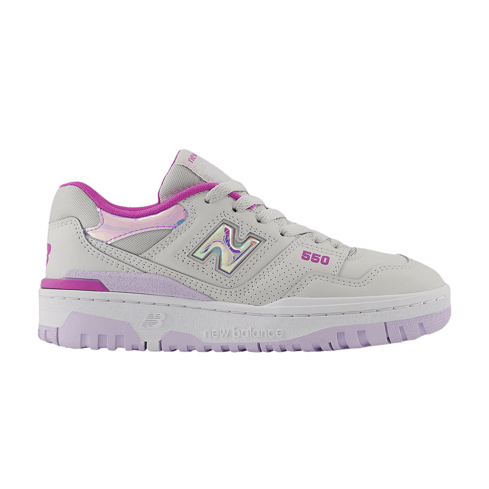New Balance 550 Big Kid Grey Matter Bright Lavender