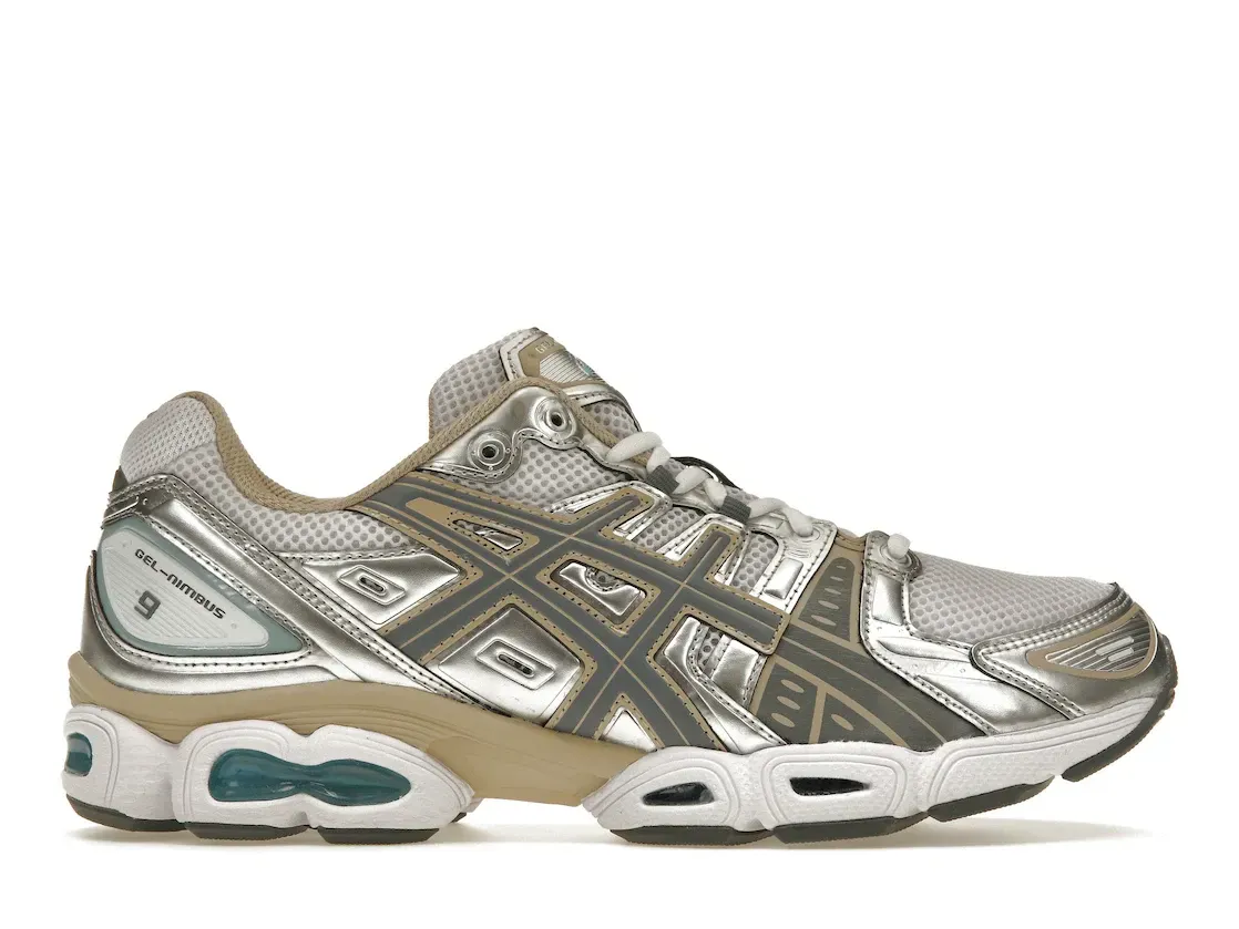 Фото № 1 с приближением к товару «‎ASICS Gel-Nimbus 9 White Steel Grey»