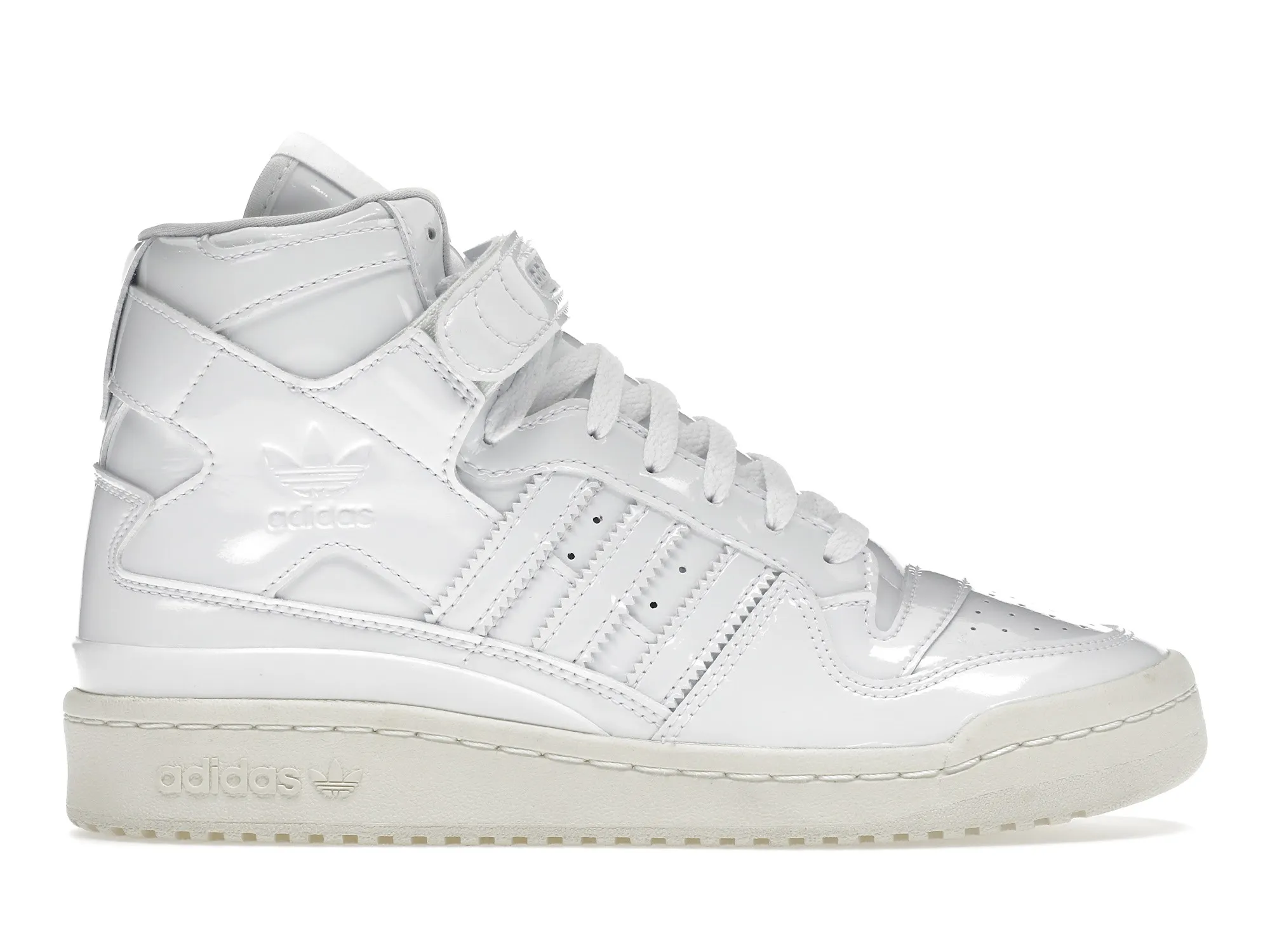 Фото № 1 с приближением к товару «‎adidas Forum Mid Triple White Patent Leather »
