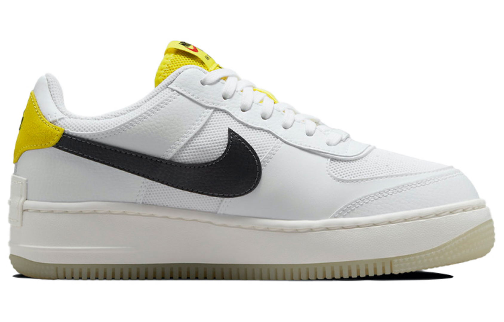 Фото № 2 с приближением к товару «‎Nike Wmns Air Force 1 Shadow "Go The Extra Smile" Sneakers WhiteYellow»