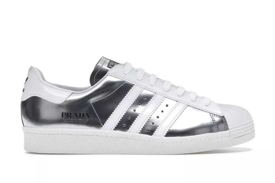 Фото № 1 с приближением к товару «‎adidas Superstar Prada Silver»
