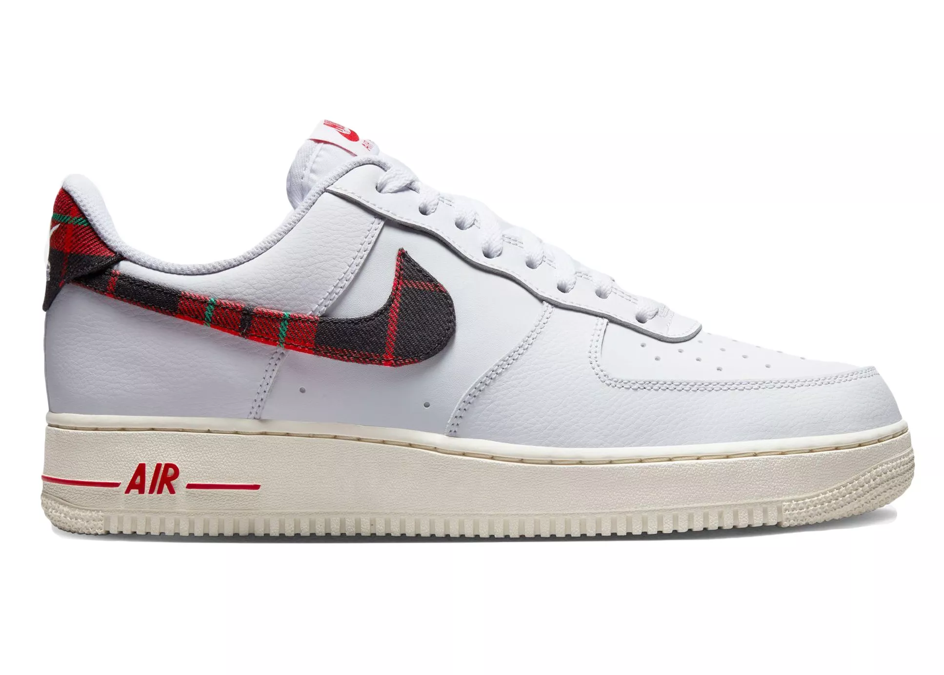Фото № 1 с приближением к товару «‎Nike Air Force 1 Low '07 LV8 Tartan Plaid White University Red»