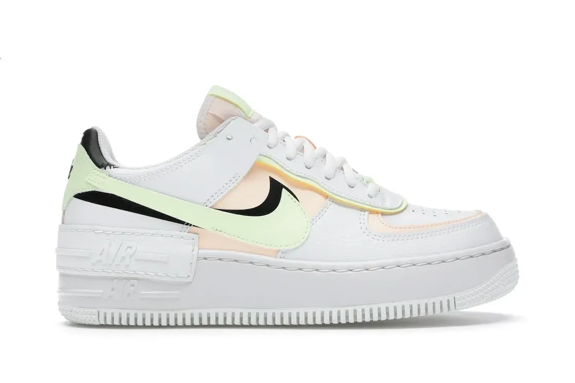 Фото № 1 с приближением к товару «‎Nike Air Force 1 Low Shadow Summit White Barely Volt Crimson Tint »