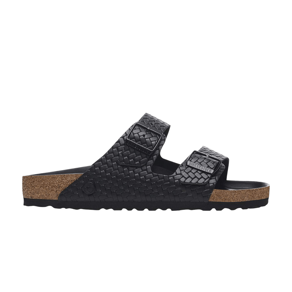Birkenstock Arizona Leather Woven Sandal Emboss Black