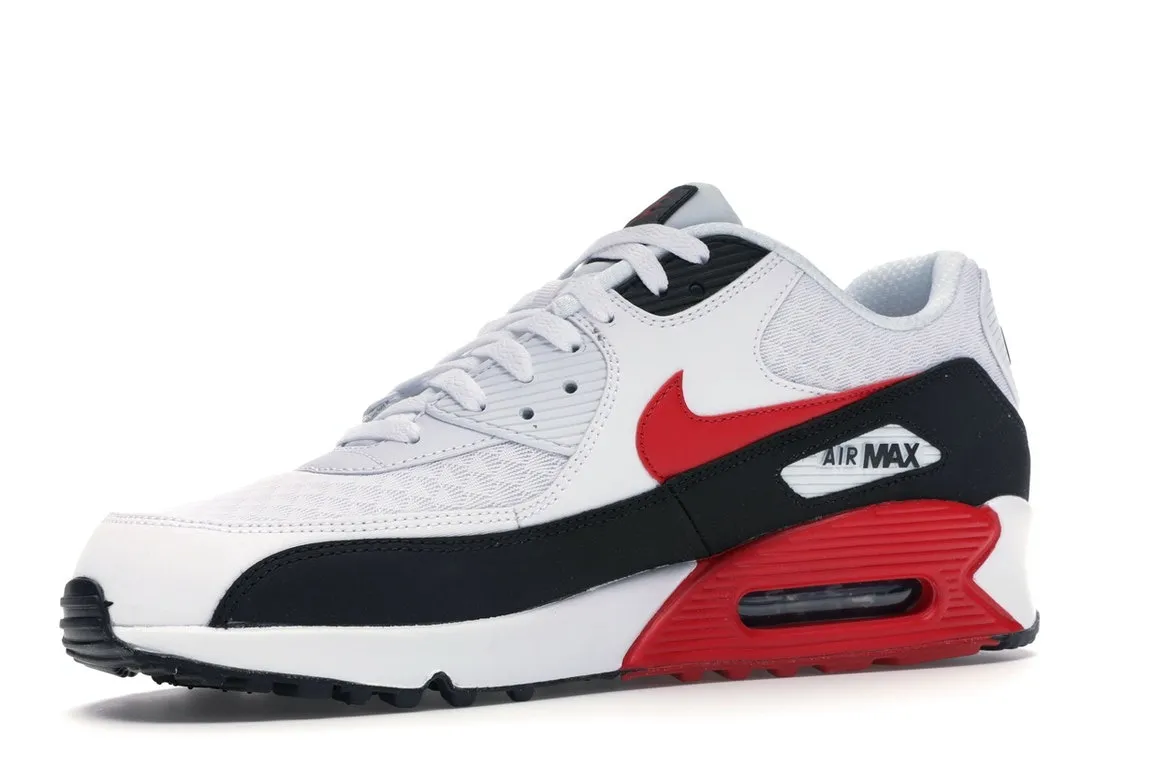 Фото № 3 с приближением к товару «‎Nike Air Max 90 White University Red Black»