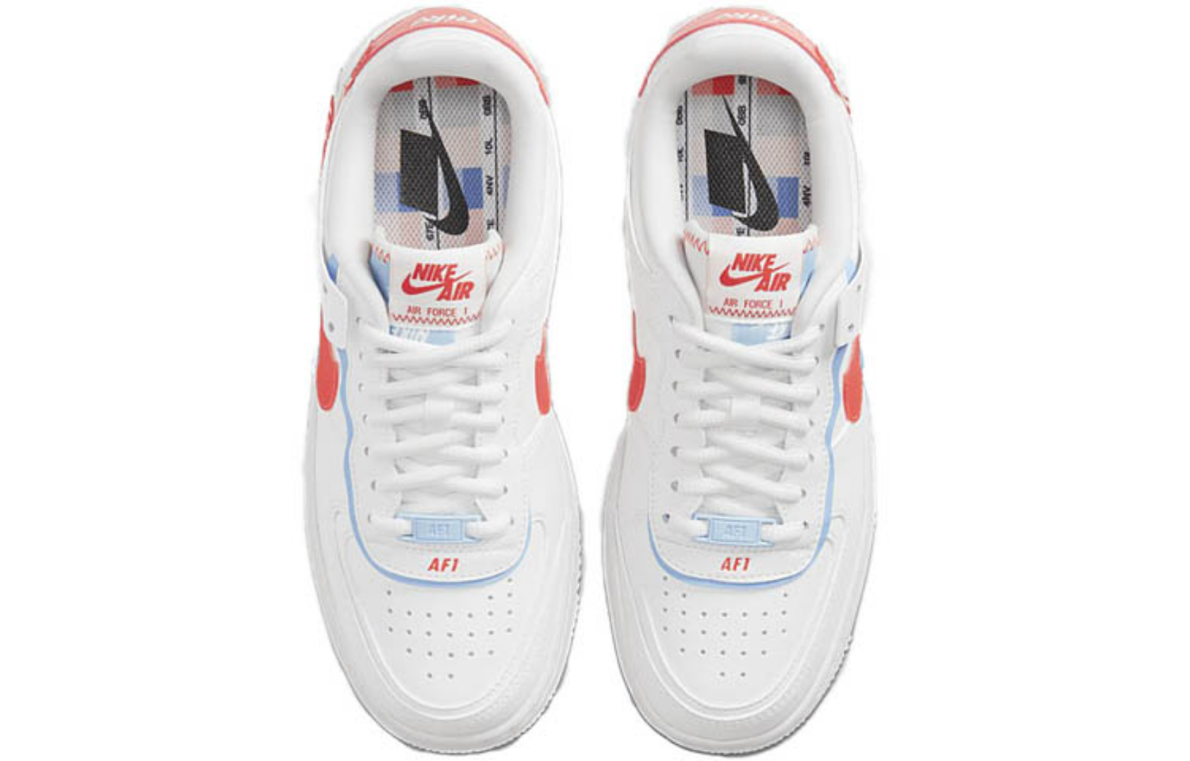 Фото № 4 с приближением к товару «‎Nike Air Force 1 Shadow SE Team Orange Blue»