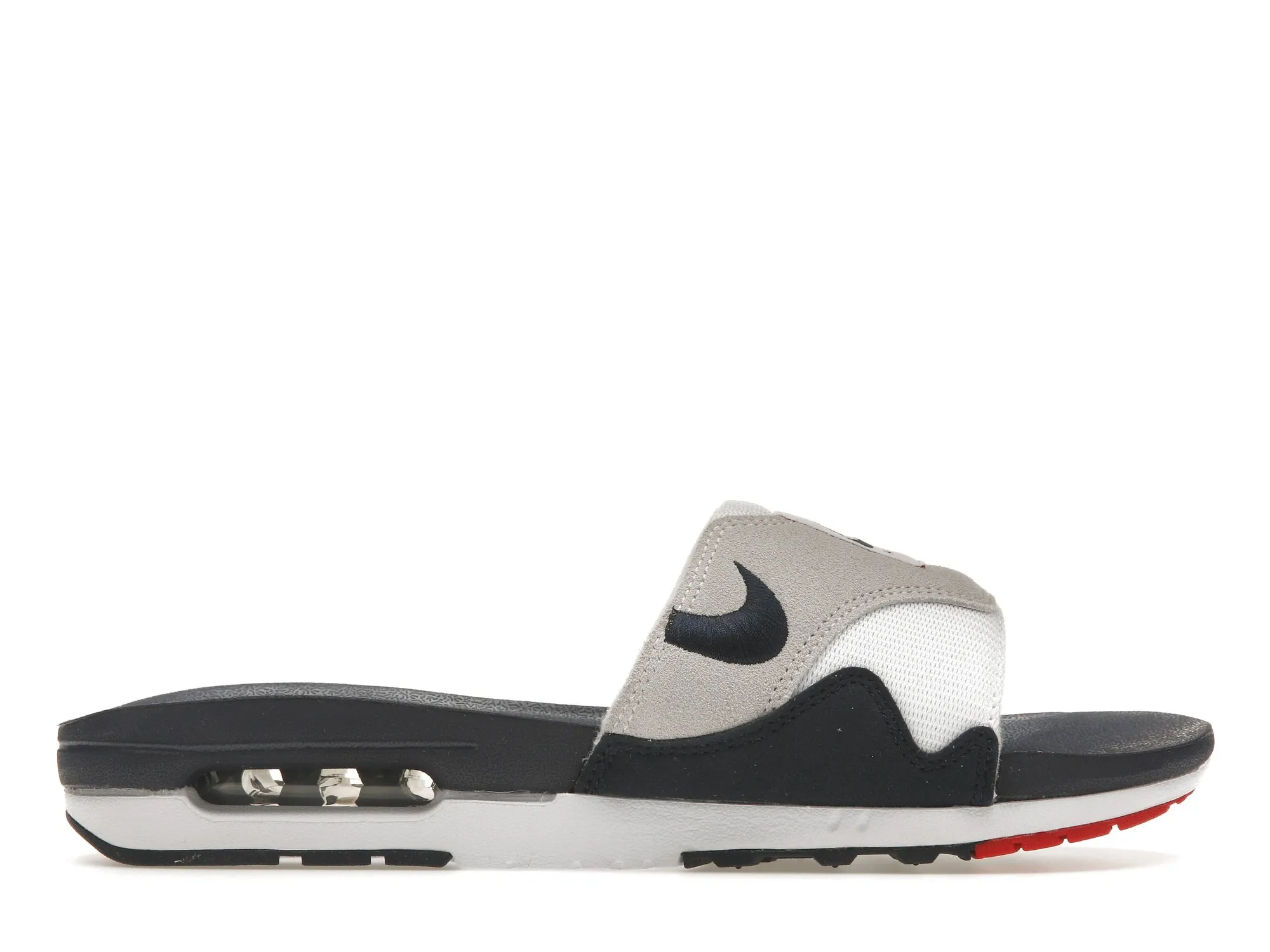 Фото № 1 с приближением к товару «‎Nike Air Max 1 Slide Obsidian University Red»