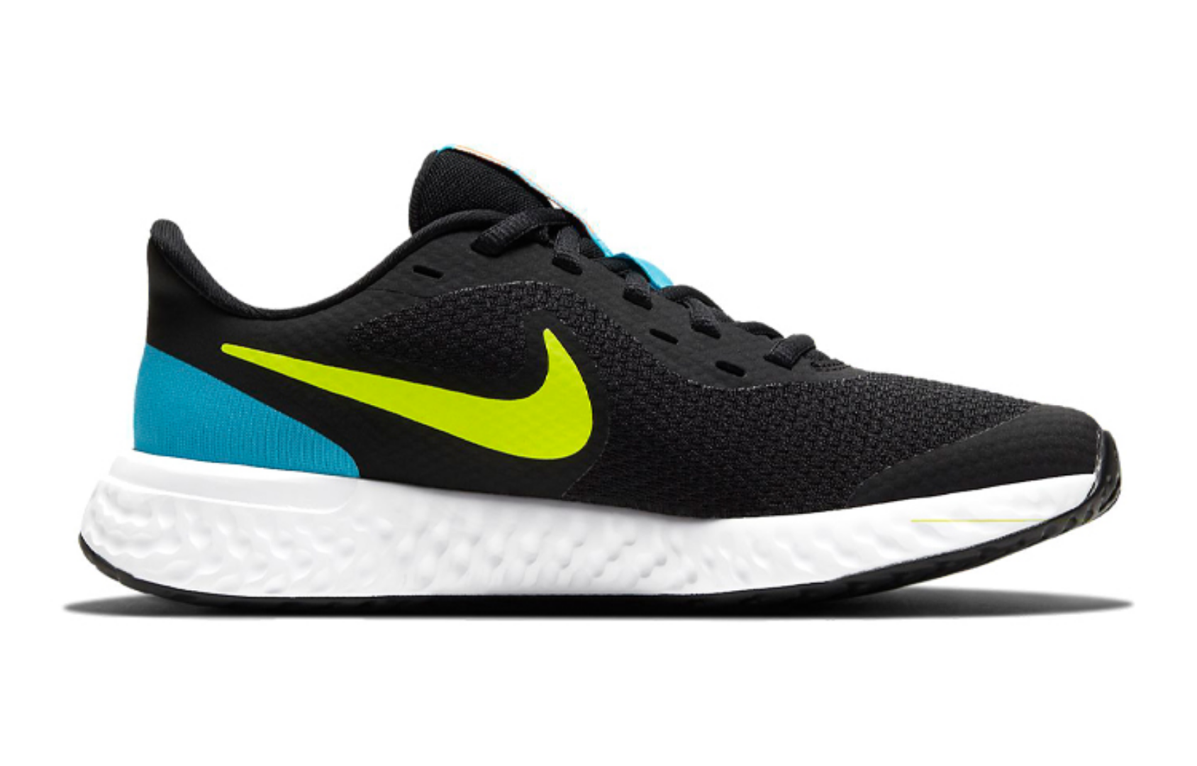 Фото № 2 с приближением к товару «‎Nike Revolution 5 (GS) BlackYellowBlue»