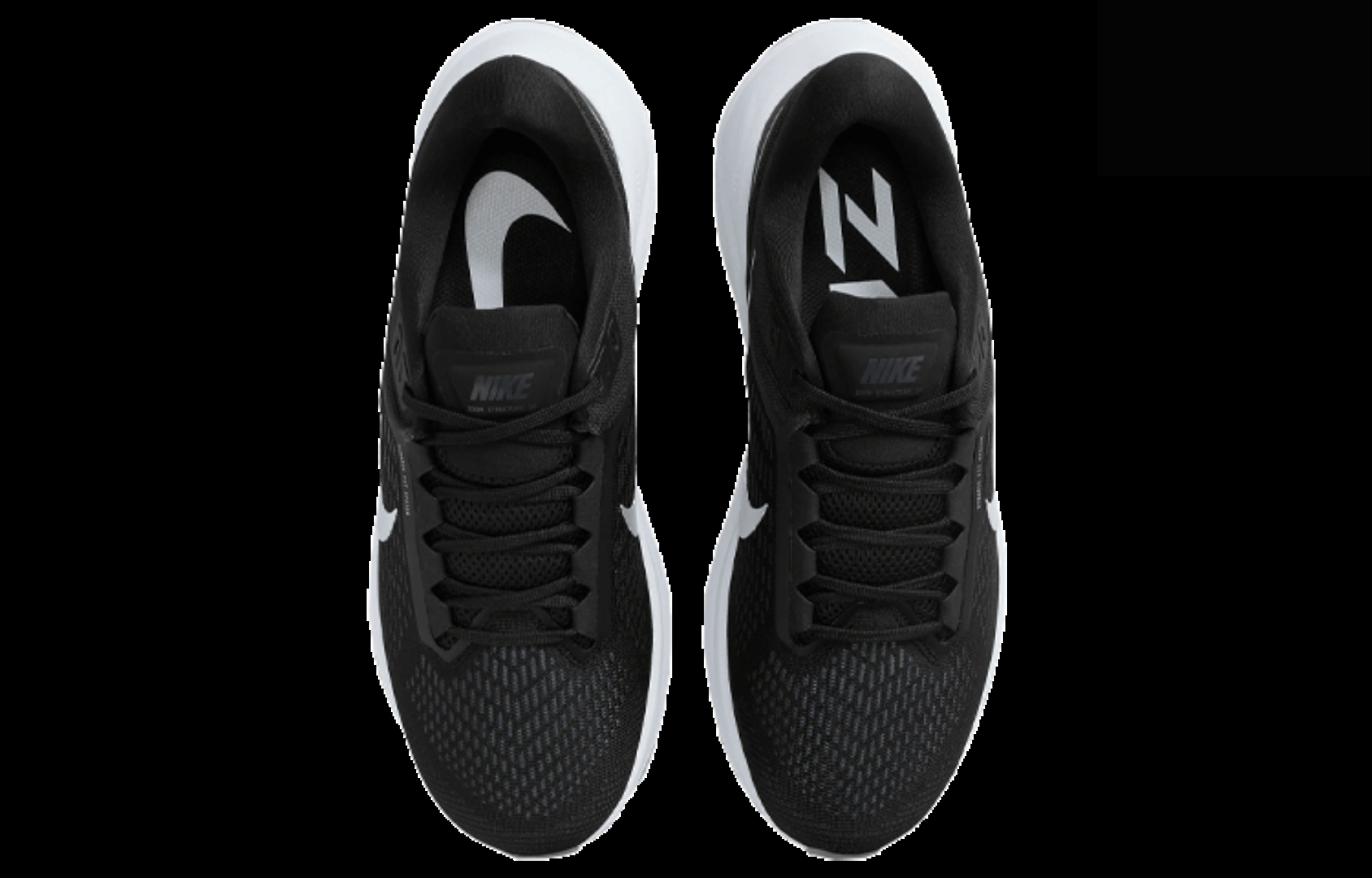 Фото № 4 с приближением к товару «‎Nike Air Zoom Structure 24 Low-Top Running Shoes BlackSilver»