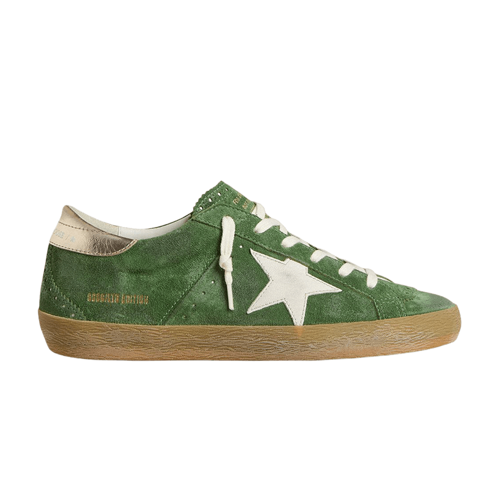 Golden Goose Women's Superstar Green Gold Metallic