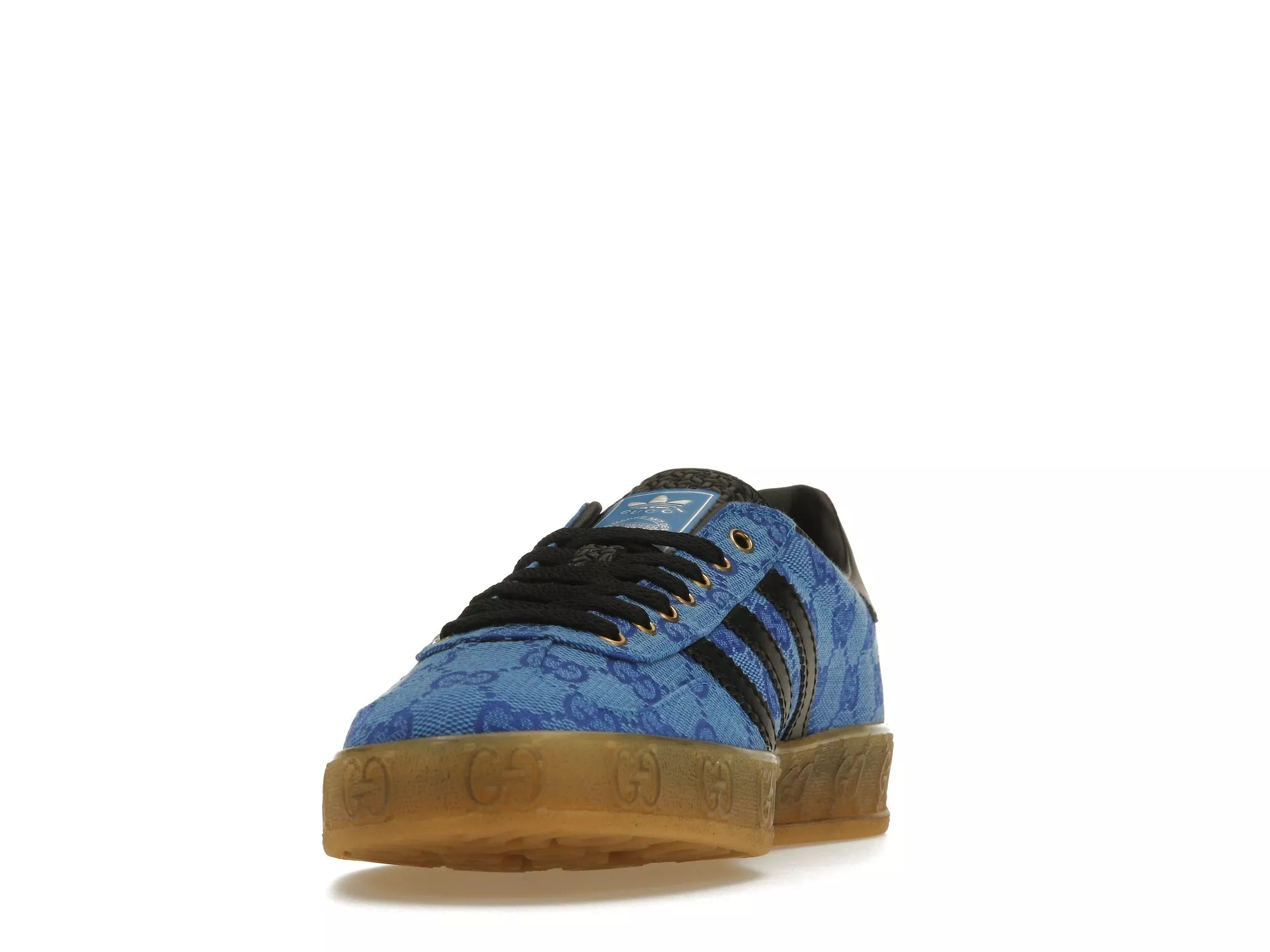 Фото № 2 с приближением к товару «‎adidas x Gucci Gazelle Blue GG Monogram»