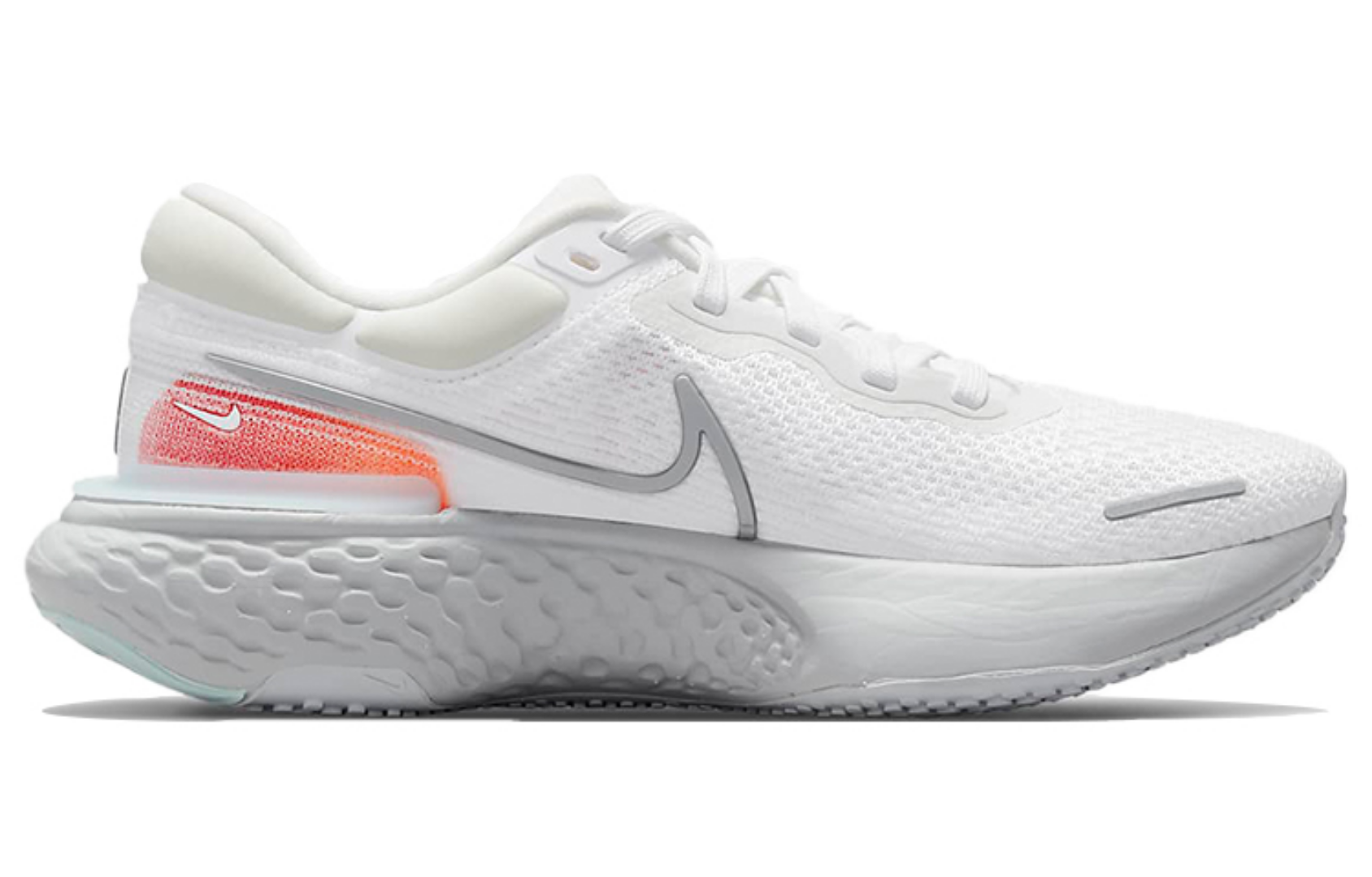 Фото № 2 с приближением к товару «‎Nike Zoomx Invincible Run Flyknit WhiteSliverOrange»
