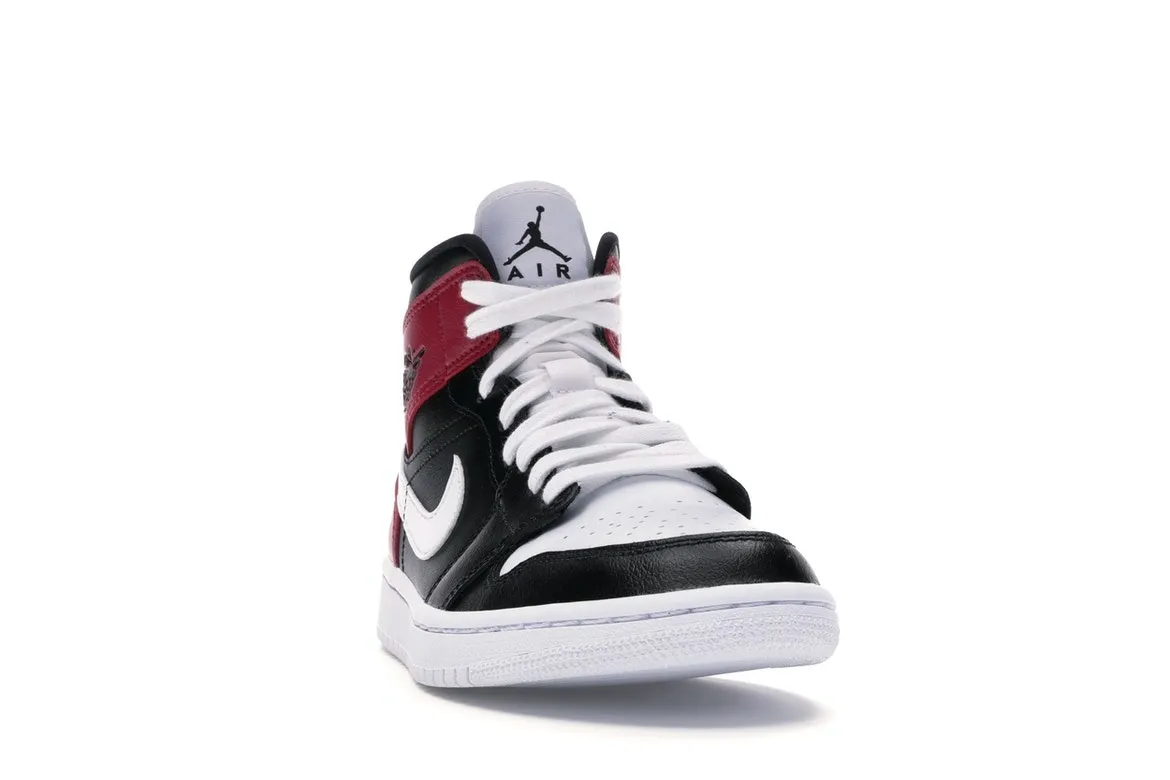Фото № 4 с приближением к товару «‎Jordan 1 Mid Black Noble Red »