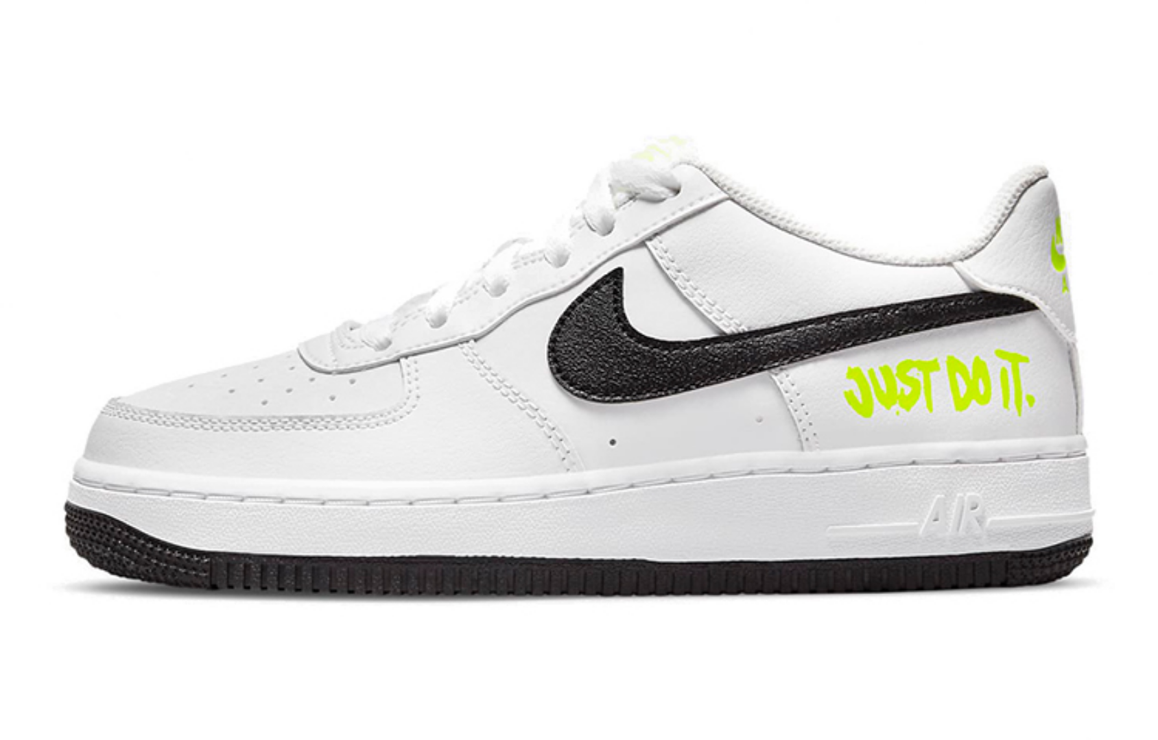 Фото № 1 с приближением к товару «‎Nike Air Force 1 Low GS 'Just Do It - White Volt'»