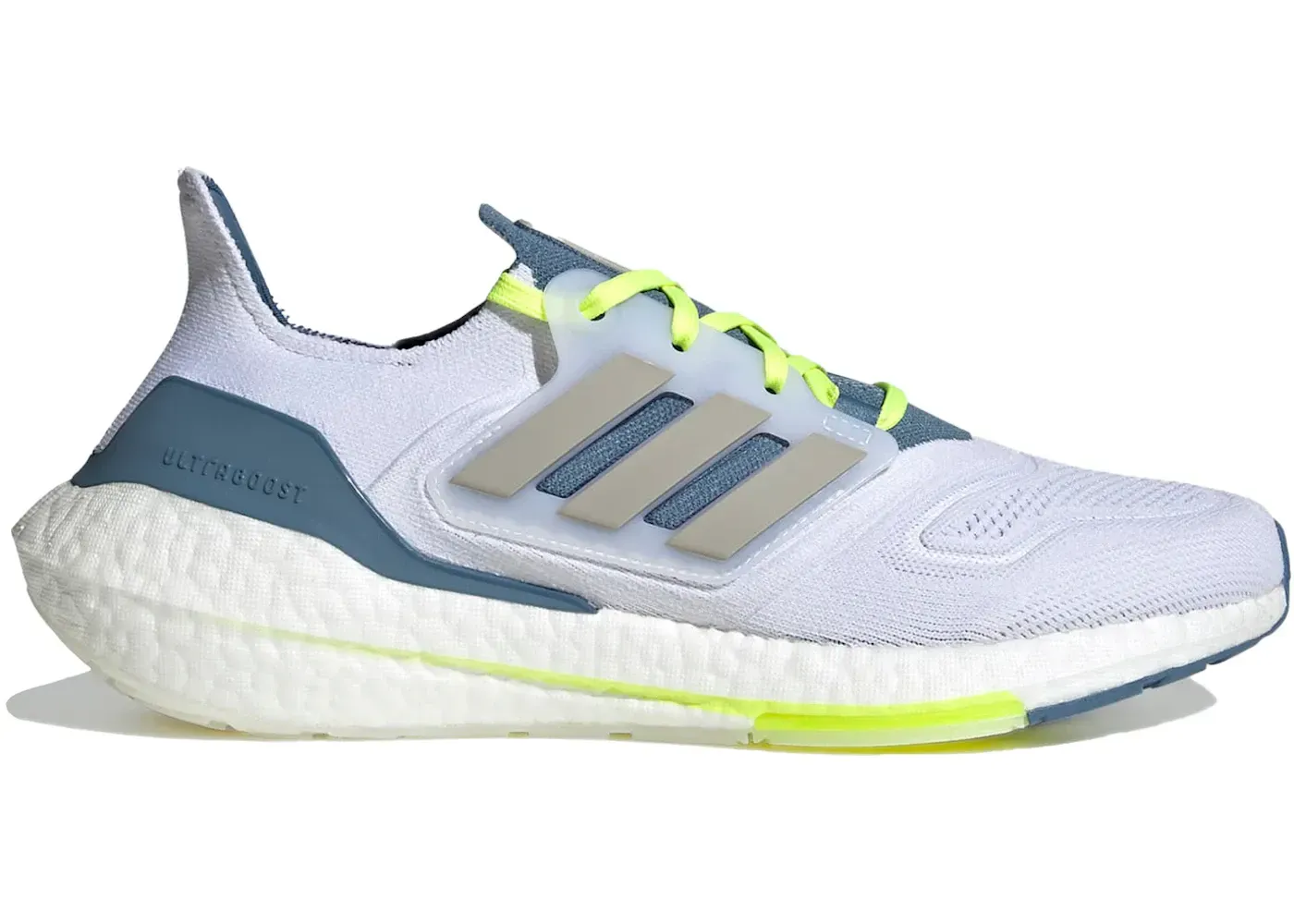 Фото № 1 с приближением к товару «‎adidas Ultra Boost 22 White Metal Grey Linen Green»