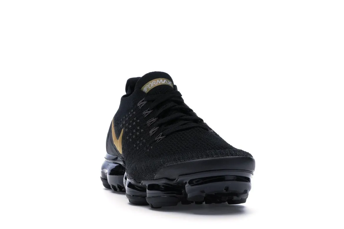 Фото № 3 с приближением к товару «‎Nike Air VaporMax 2 Black Metallic Gold »