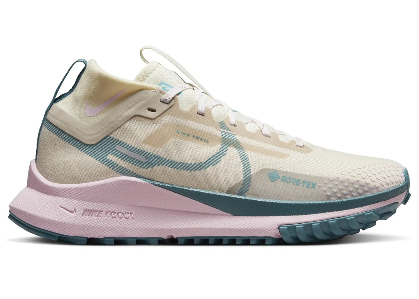 Фото № 1 с приближением к товару «‎Nike React Pegasus Trail 4 Gore-Tex Sanddrift Pearl Pink »