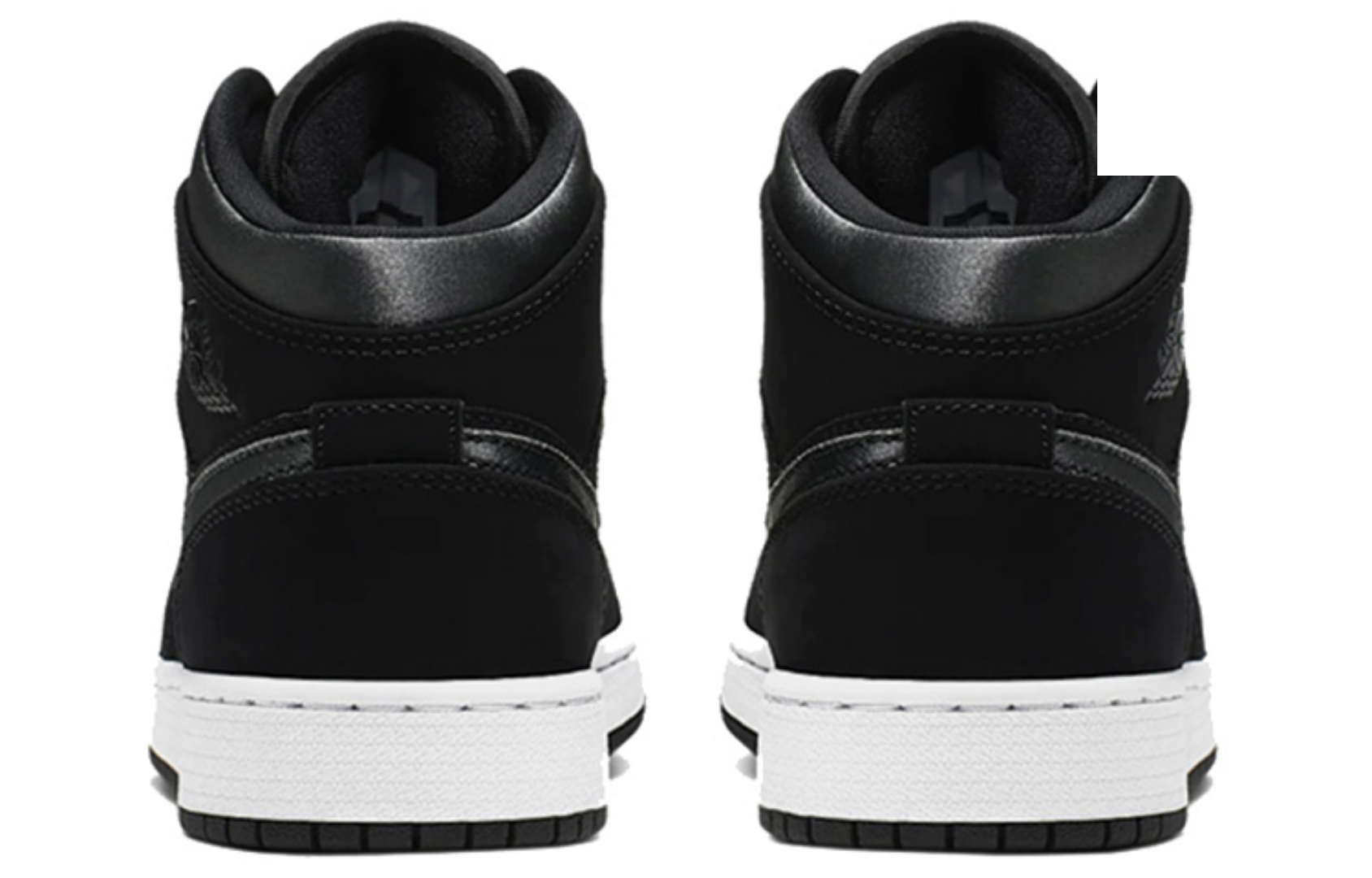 Фото № 4 с приближением к товару «‎Nike Air Jordan 1 Mid White Black Grey»