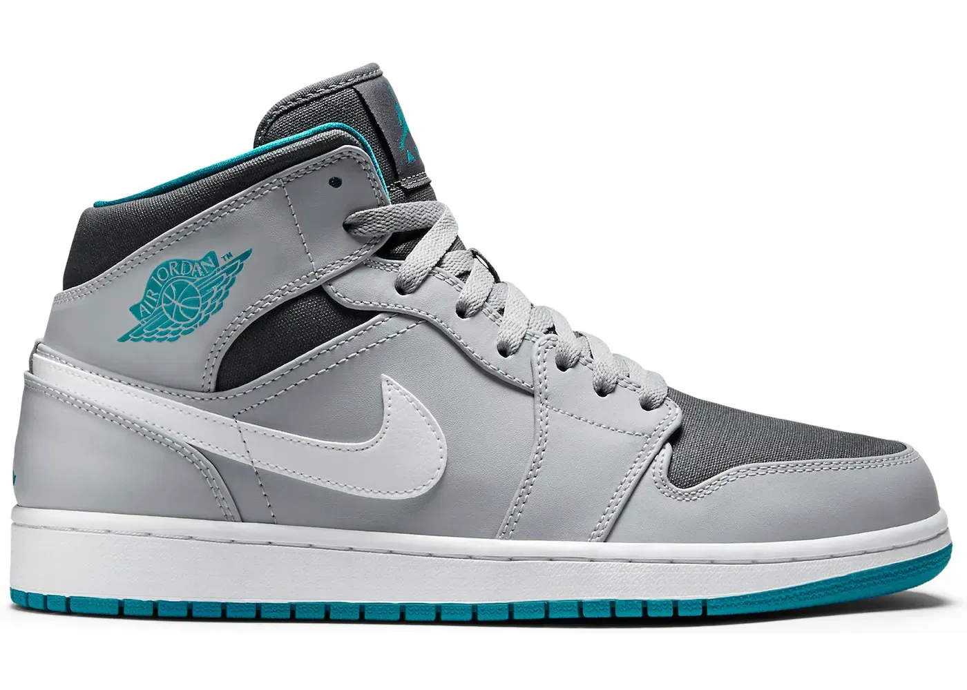 Фото № 1 с приближением к товару «‎Jordan 1 Mid Wolf Grey Tropical Teal»