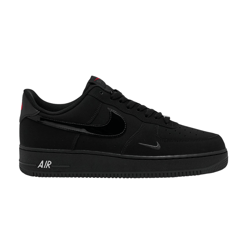 Nike Air Force 1 Low 07 LV8 Black Patent Swoosh