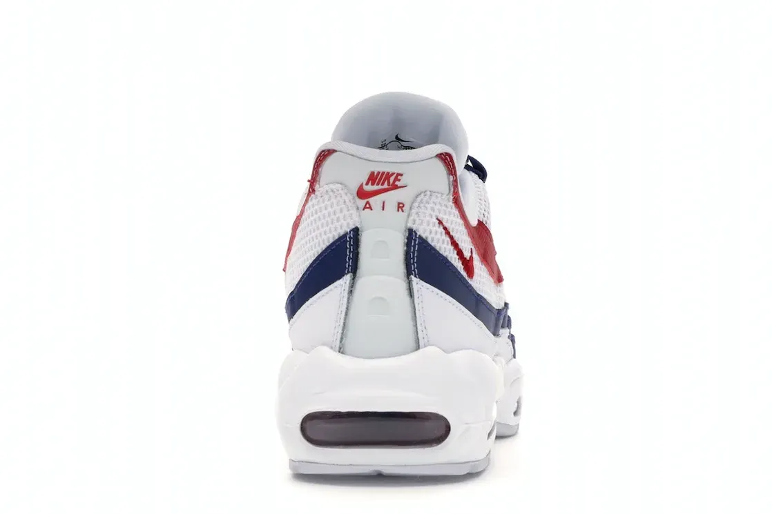 Фото № 4 с приближением к товару «‎Nike Air Max 95 White Deep Royal Blue Gym Red»
