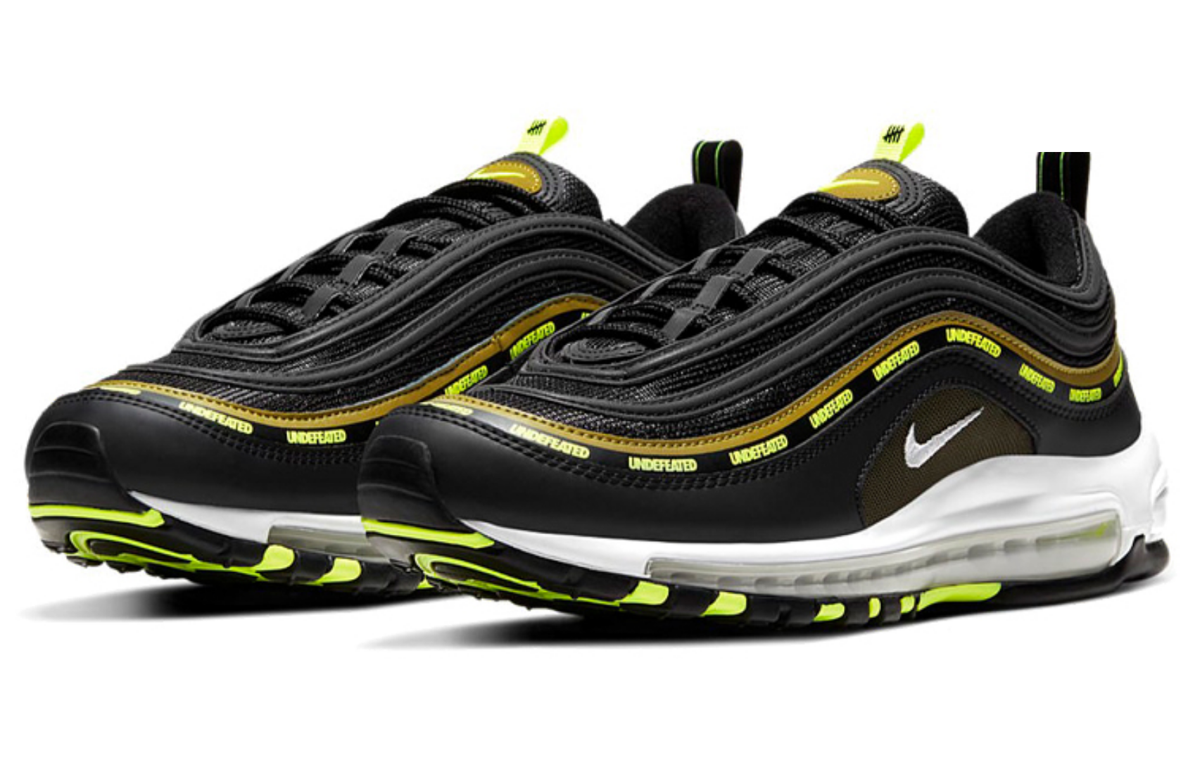 Фото № 3 с приближением к товару «‎Undefeated X Nike Air Max 97 Running Shoes BlackVoltMilitia Green»