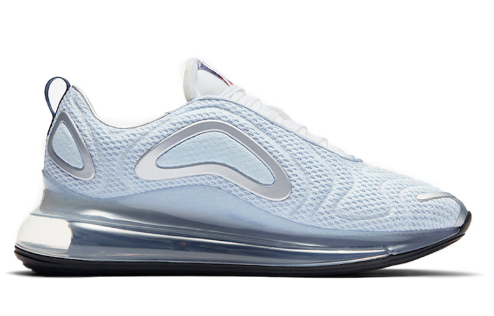 Фото № 2 с приближением к товару «‎Nike Air Max 720 Sports Casual Shoes Celestine BlueRacer BlueMetallic SilverTeam Orange»