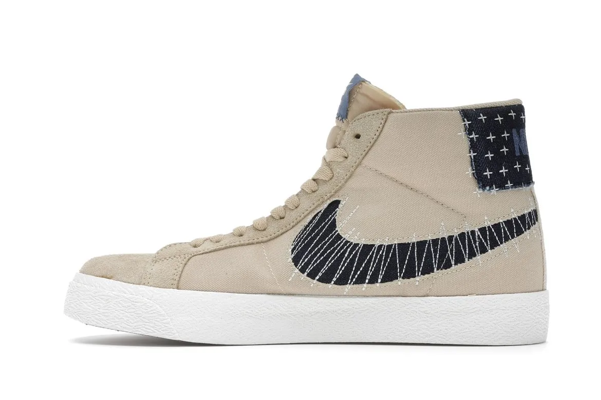 Фото № 5 с приближением к товару «‎Nike SB Zoom Blazer Mid Sashiko Sesame»