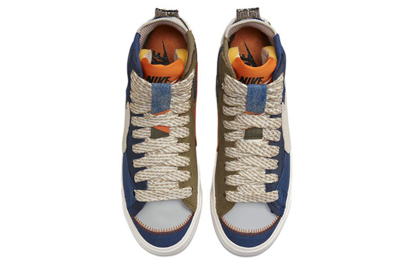 Фото № 4 с приближением к товару «‎Nike Blazer Mid '77 Jumbo Skate Shoes GrayBlue»