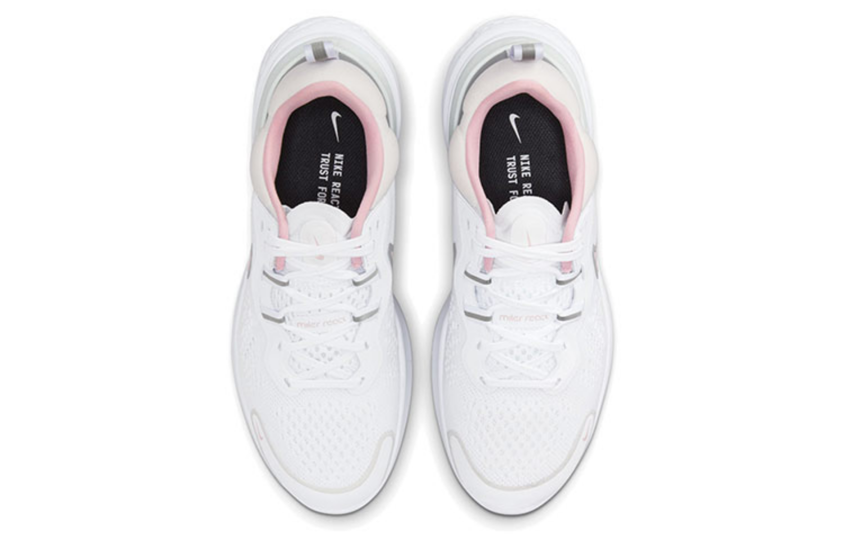 Фото № 4 с приближением к товару «‎Nike React Miler 2 Wmns WhiteSilverPink»