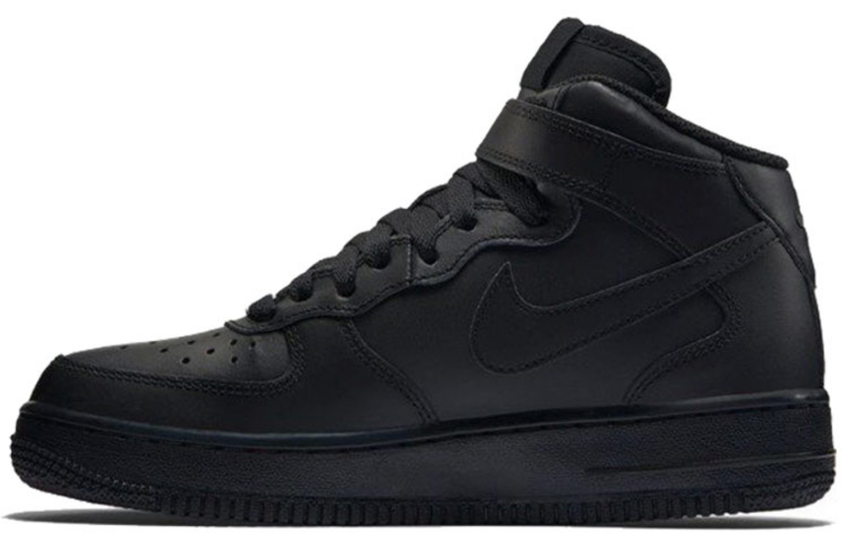 Фото № 1 с приближением к товару «‎Nike Air Force 1 Mid Gs 'Black'»