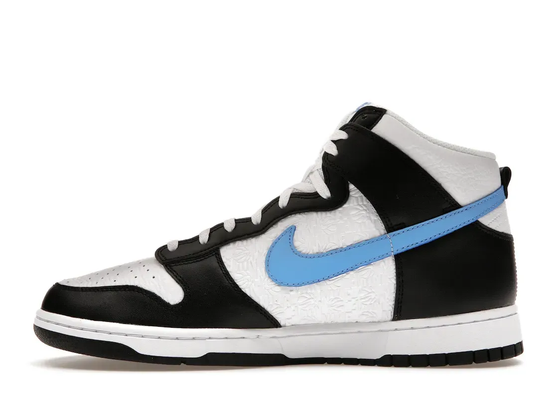 Фото № 3 с приближением к товару «‎Nike Dunk High Retro FLC Black University Blue White»