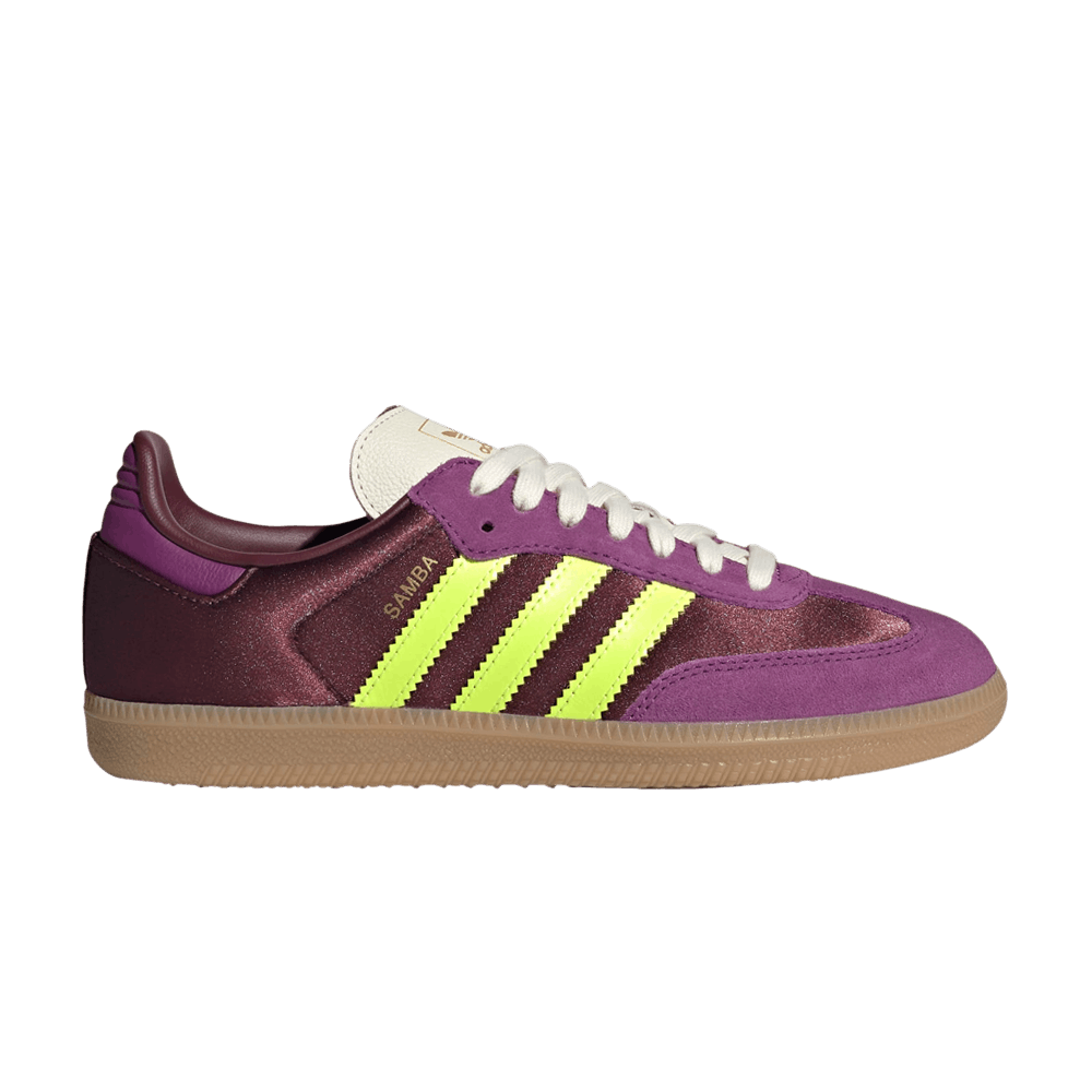 adidas Women's Samba OG Maroon Rich Mauve Satin